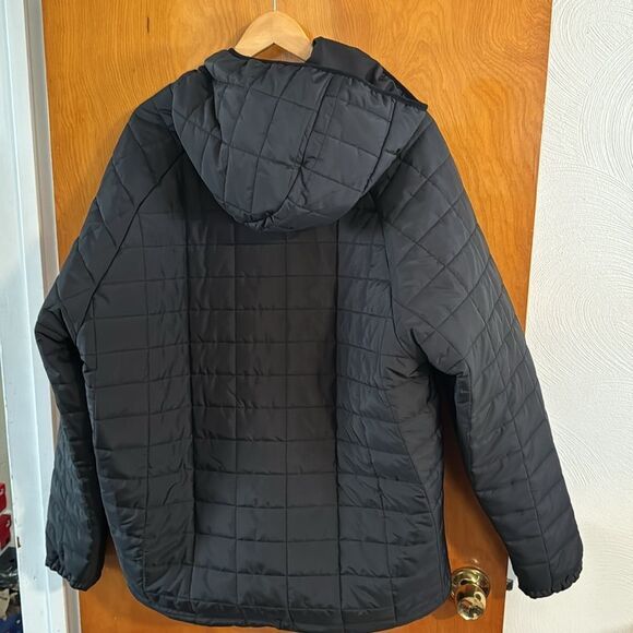 New Balance Puffer Jacket Mens 2X Black Zip Pockets - Picture 5 of 5